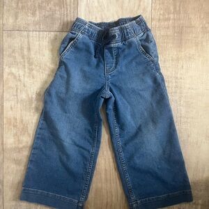 Girls Pull on wide-leg jeans